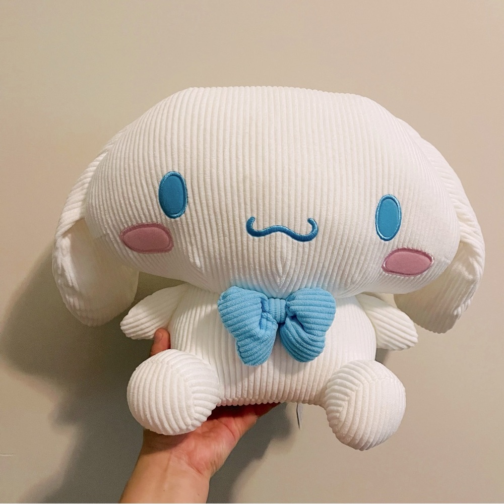 🌹 NEW- Sanrio Cinnamoroll Corduroy Blue Ribbon Plush
